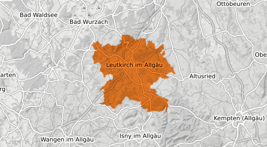 Mietspiegelkarte Leutkirch im Allgäu